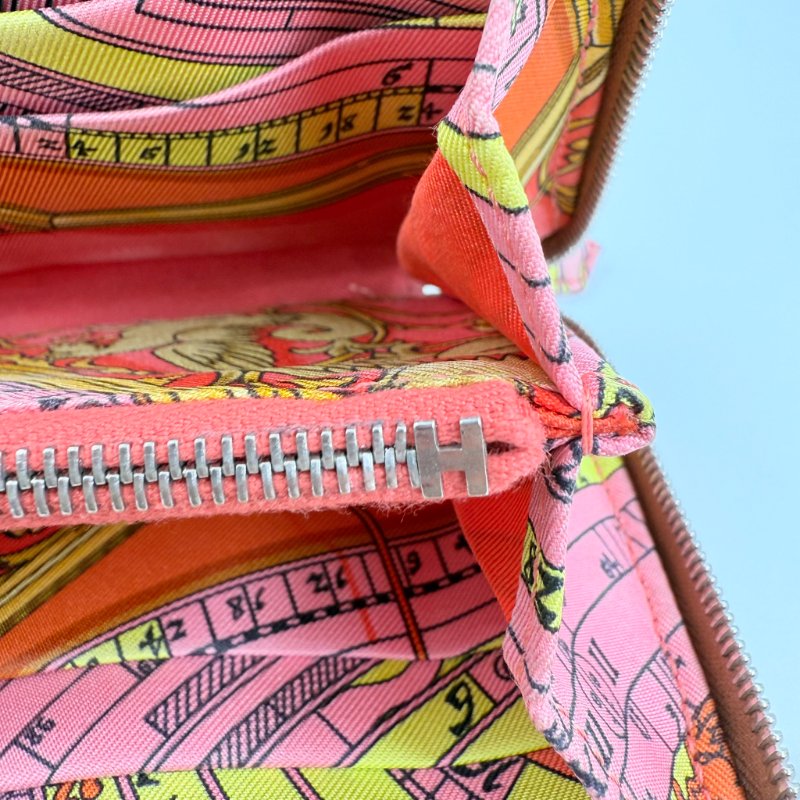 HERMES - 棕色EPSOM  Silk'in Azap 絲巾長夾-15