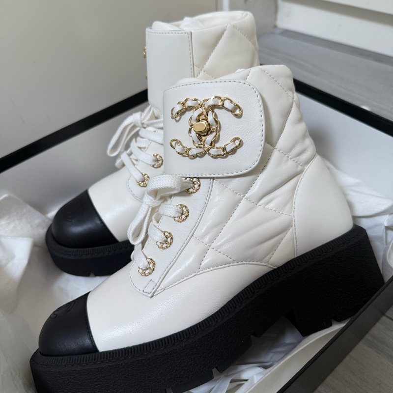全新Chanel Combat boots-6