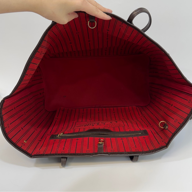 🧳路易威登托特包LV棋盤格NeverfullGM N41357-8