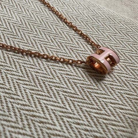 Hermes Mini Pop H墜飾 淺粉色