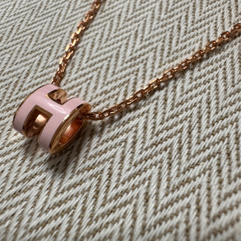 Hermes Mini Pop H墜飾 淺粉色-1
