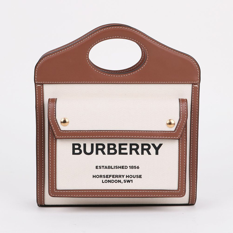 【包稅】BURBERRY 帆布Logo口袋小號斜背包-1