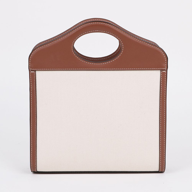 【包稅】BURBERRY 帆布Logo口袋小號斜背包-5