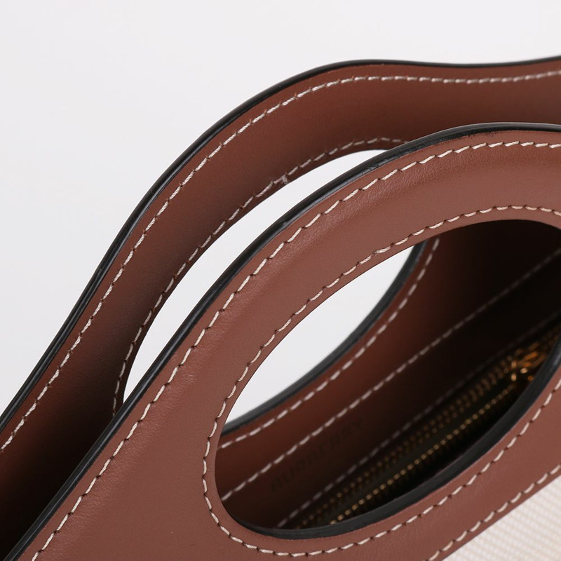 【包稅】BURBERRY 帆布Logo口袋小號斜背包-6
