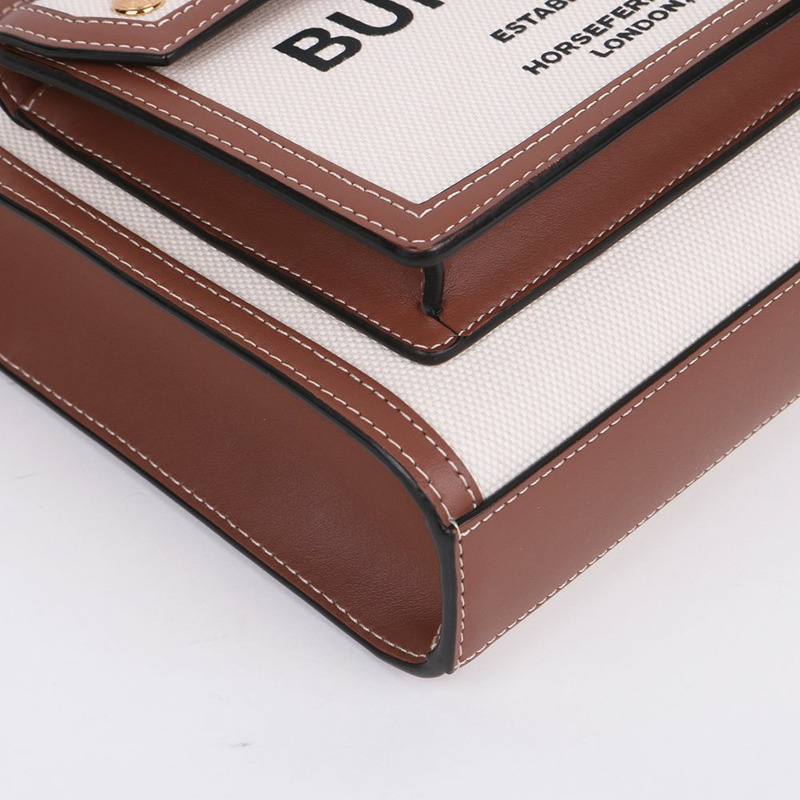 【包稅】BURBERRY 帆布Logo口袋小號斜背包-9