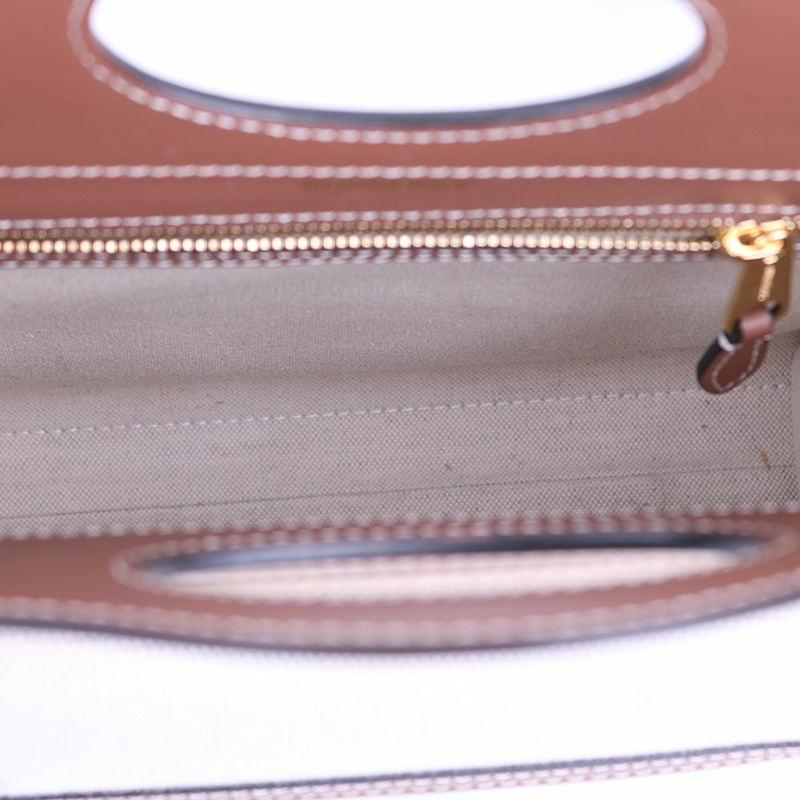 【包稅】BURBERRY 帆布Logo口袋小號斜背包-11