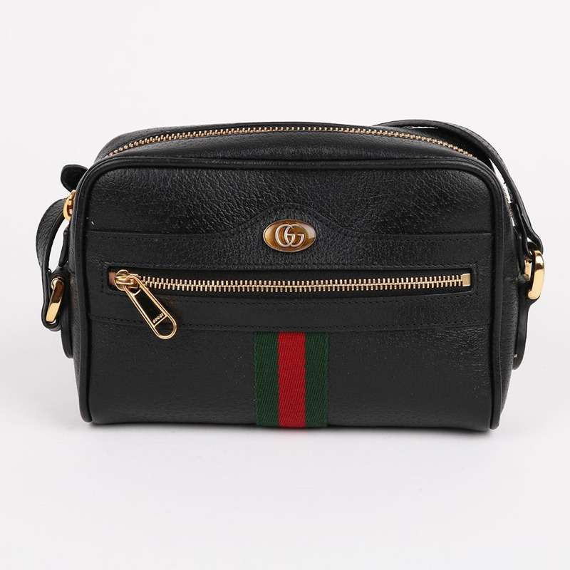 【包稅】GUCCI Ophidia黑色迷你女士斜背包 517350-1