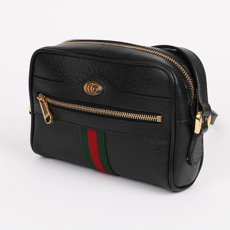 【包稅】GUCCI Ophidia黑色迷你女士斜背包 517350-3