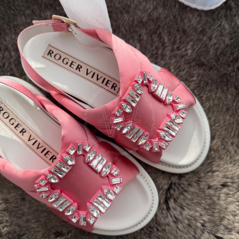 閒置品特別折扣🤍ROGER VIVIER水蜜桃粉涼鞋/ROGER VIVIER涼鞋/ROGER VIVIER休閒鞋/RV涼鞋/RV休閒鞋🤍無花果精品-2