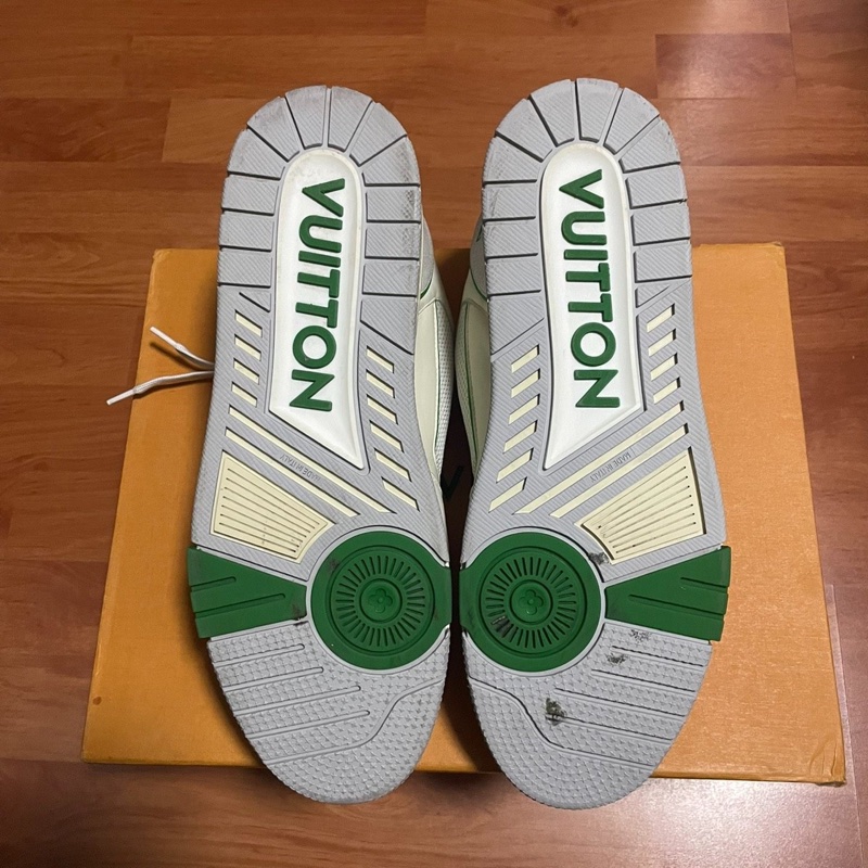 正品Lv Trainer白綠魔術貼 路易威登復古板鞋 尺碼：43.5碼-7