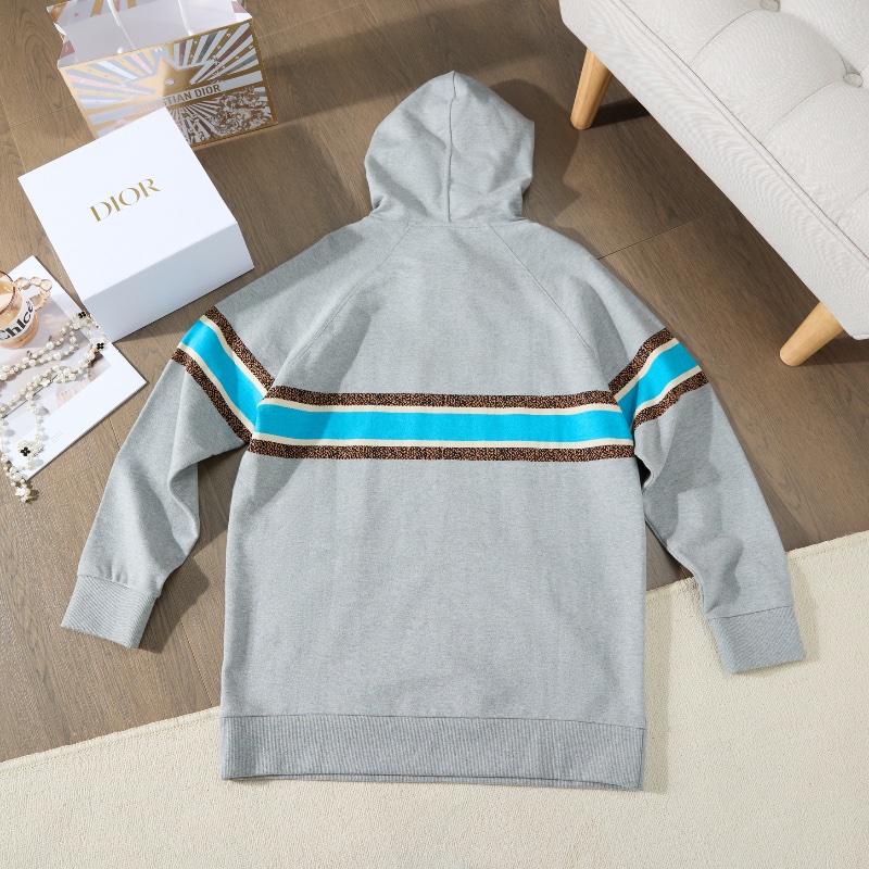 ❤️ DIOR 花卉圖案印花 Logo 連帽衫-8