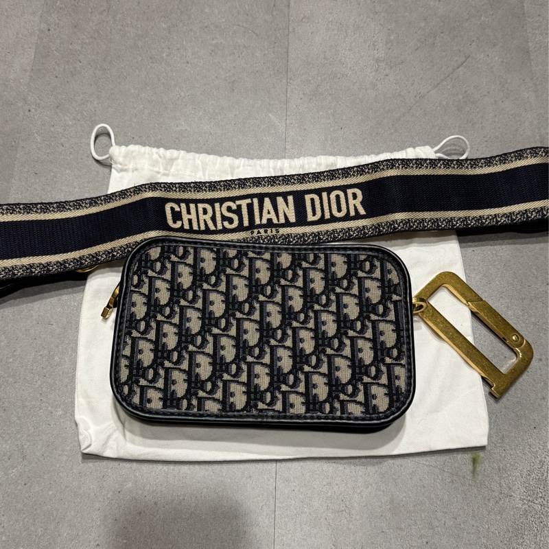 斷捨離~dior oblique 老花大D 手拿相機包+背帶 約8成新-1