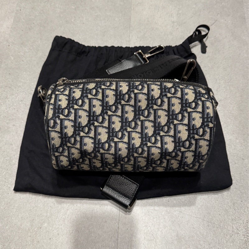 斷捨離～dior oblique 老花圓筒斜背包 約7成新-1