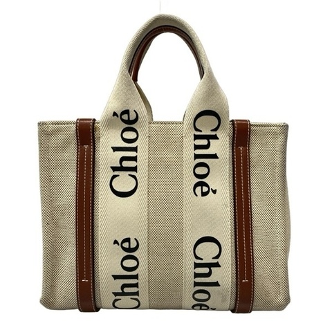 Chloe woody 經典棕色帆布包 小號 手提款