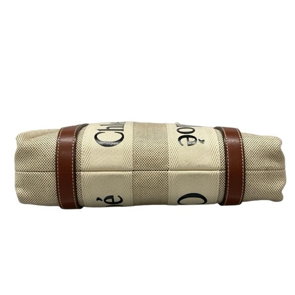 Chloe woody 經典棕色帆布包 小號 手提款-4