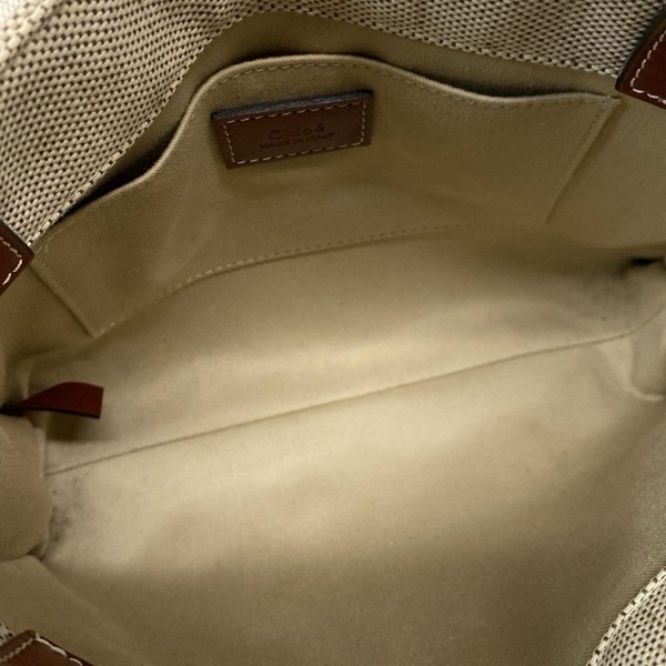 Chloe woody 經典棕色帆布包 小號 手提款-9