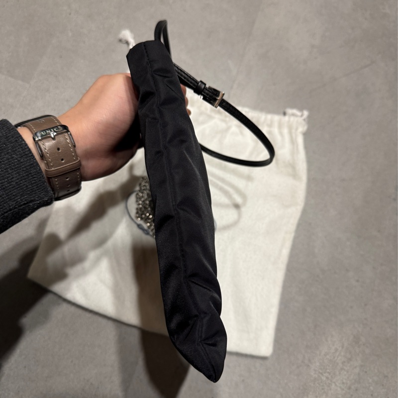 斷捨離～Prada黑色尼龍手提斜背包 約8成新-4