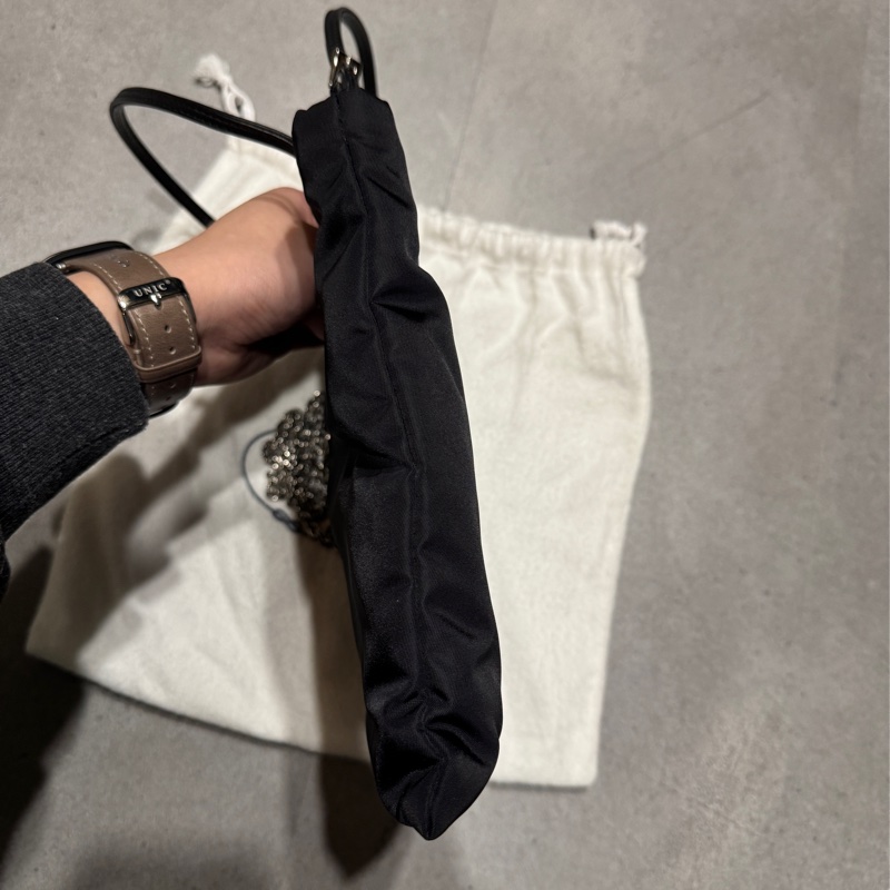 斷捨離～Prada黑色尼龍手提斜背包 約8成新-5