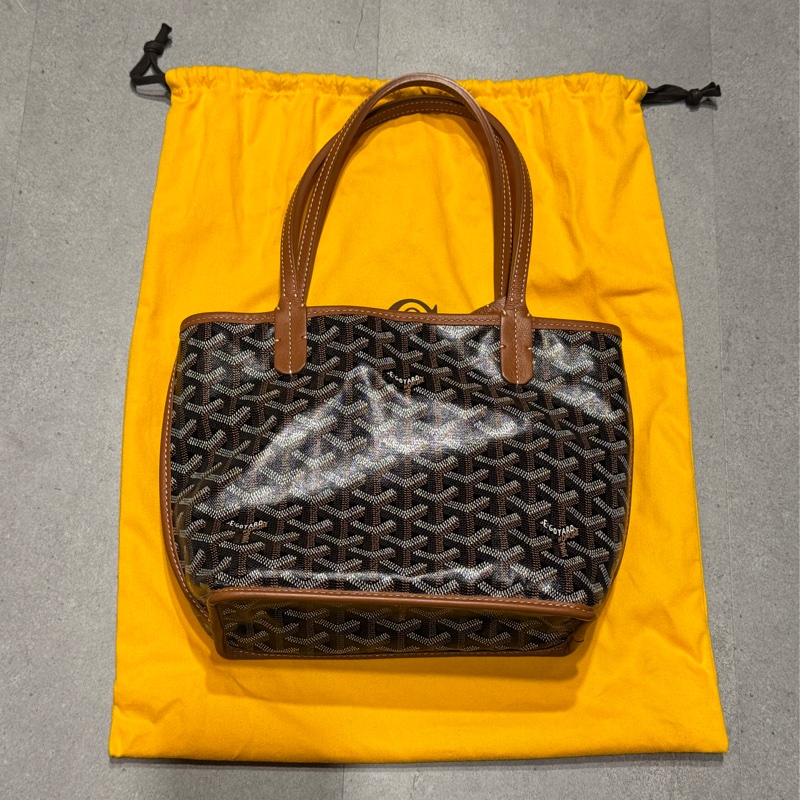 斷捨離～Goyard 棕色mini tote 約85成新-1