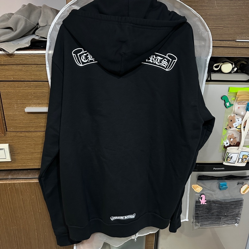 克羅心 chrome hearts 捲軸 英文 字體 外套 連帽外套-6