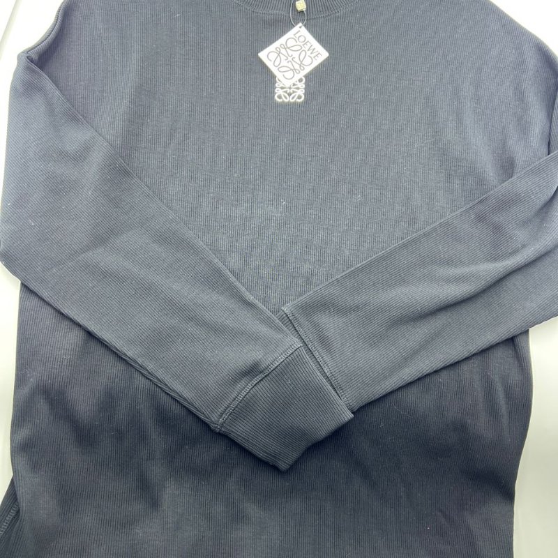 羅意威黑色長袖 T 裇-0