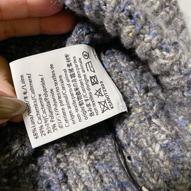 LOEWE 灰毛呢色 x 粉皮革標冷帽-12