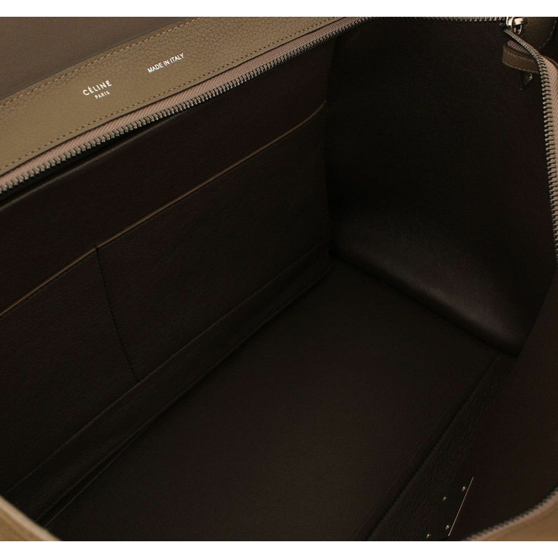【包稅】CELINE 梯形灰褐色綠色手提單肩包-5