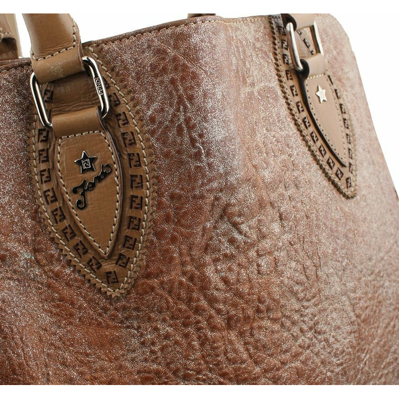 【包稅】FENDI 駱駝閃光壓花Logo大肩-5