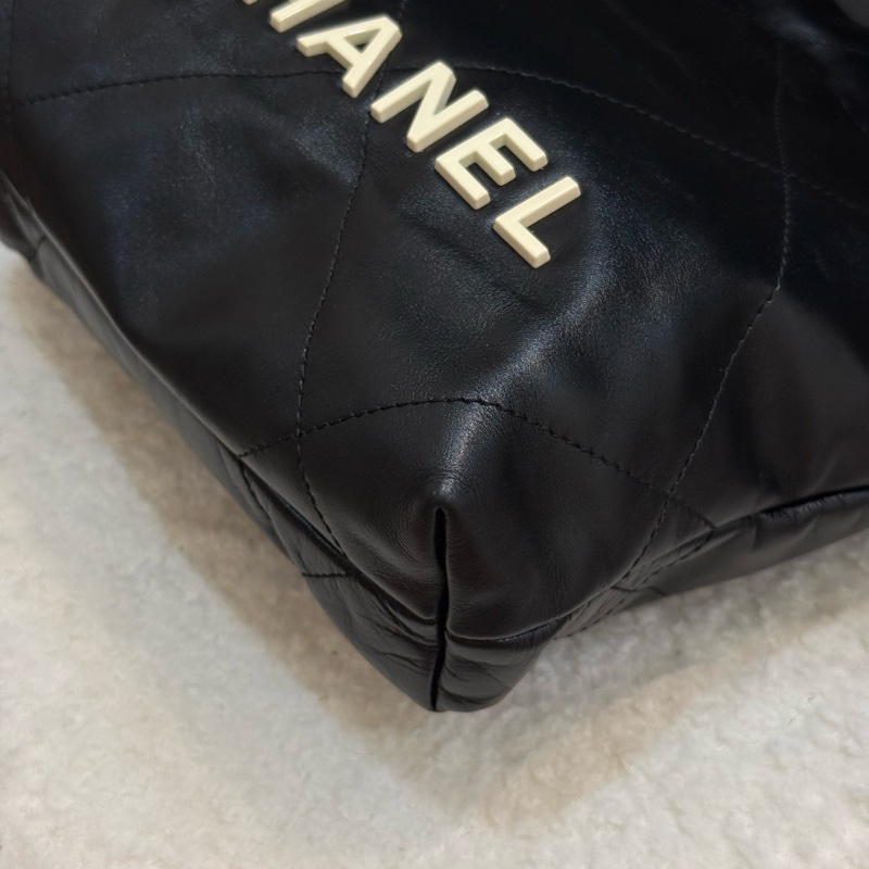 Chanel 22mini 黑色 稀有白字 ✨最新晶片款-6
