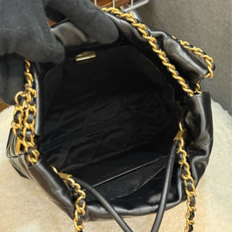 Chanel 22mini 黑色 稀有白字 ✨最新晶片款-12