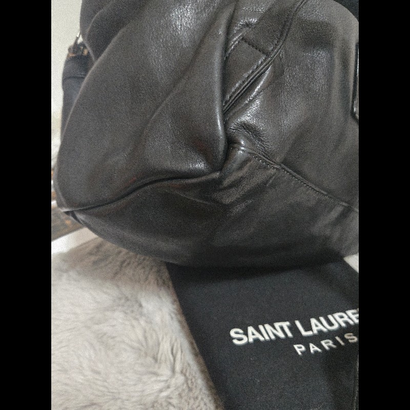 YSL Saint Laurent 聖羅蘭 全皮革 黑色 後背包-19