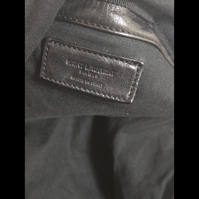 YSL Saint Laurent 聖羅蘭 全皮革 黑色 後背包-28