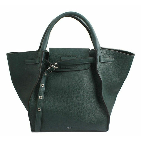 CELINE 深綠色腰帶手提包和肩背包