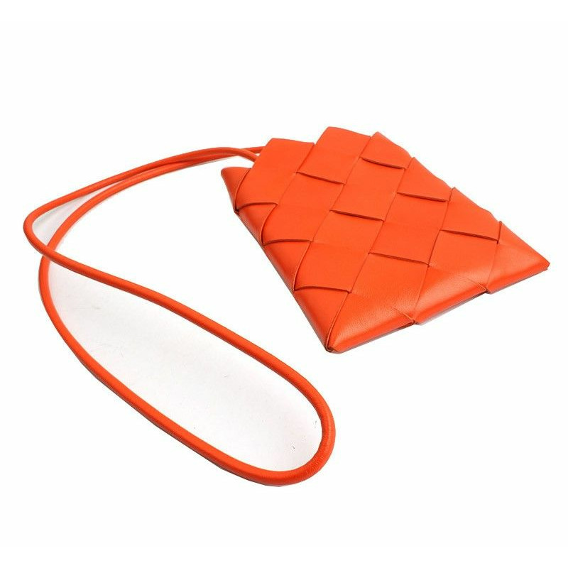 【包稅】BOTTEGA VENETA 橙色編織手機支架和斜背包-3