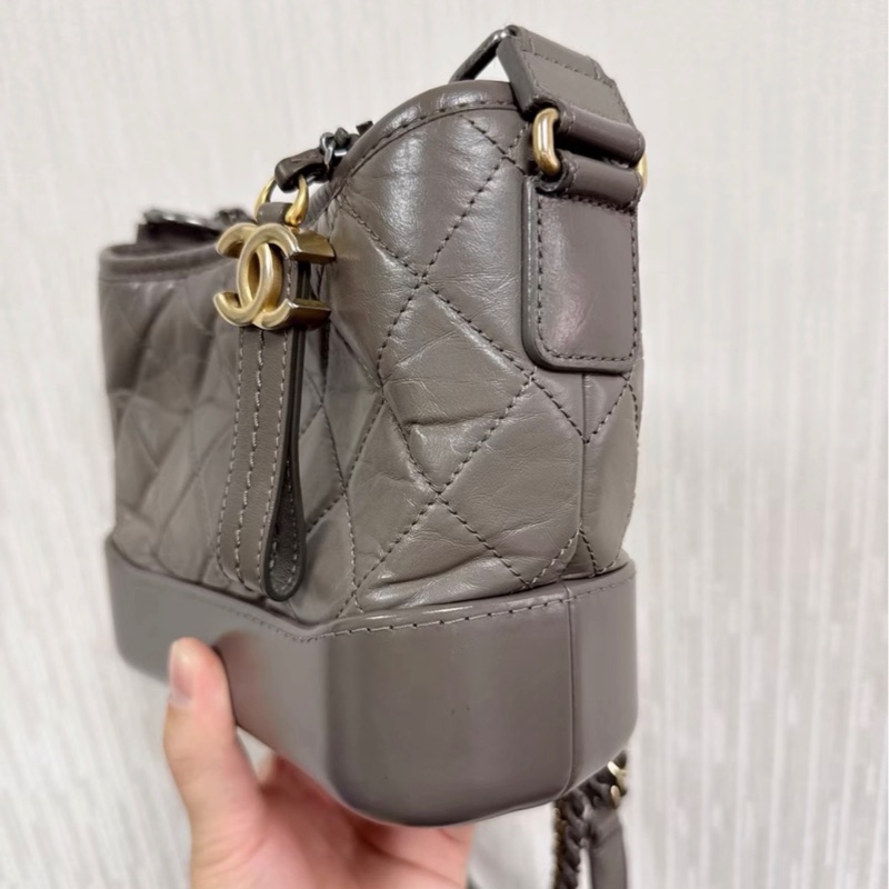 【95%新 ✨ 全網最低價】chanel 流浪包 小號 大象灰色 顏色特別高級-4