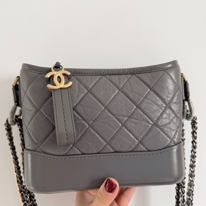 【95%新 ✨ 全網最低價】chanel 流浪包 小號 大象灰色 顏色特別高級-5