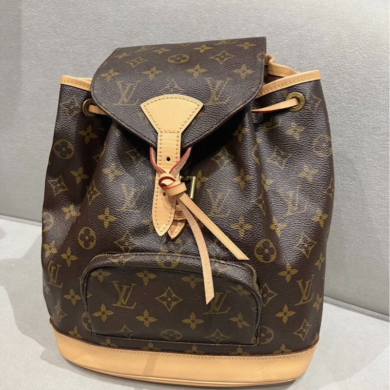 【90%新✨全網最平】LV Montsouris 老花抽繩系帶書包|背包|雙肩包-0