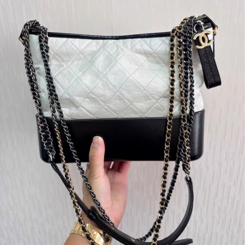 【99%新 ✨ 全網最低價！】 26開 Chanel 流浪包 黑白 熊貓配色 中號 有保卡配件 近全新-1