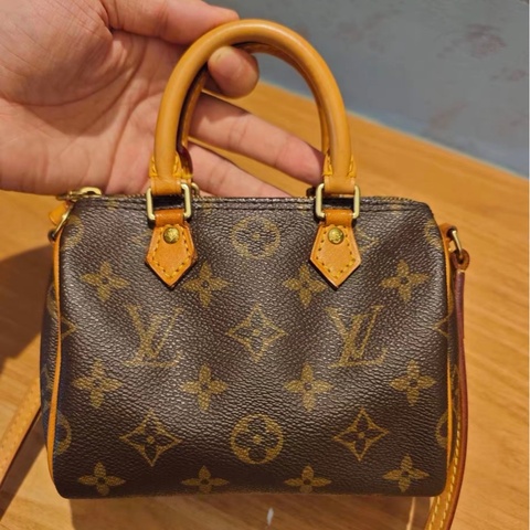 【97新✨經典保值】LV NANO SPEEDY 枕頭包