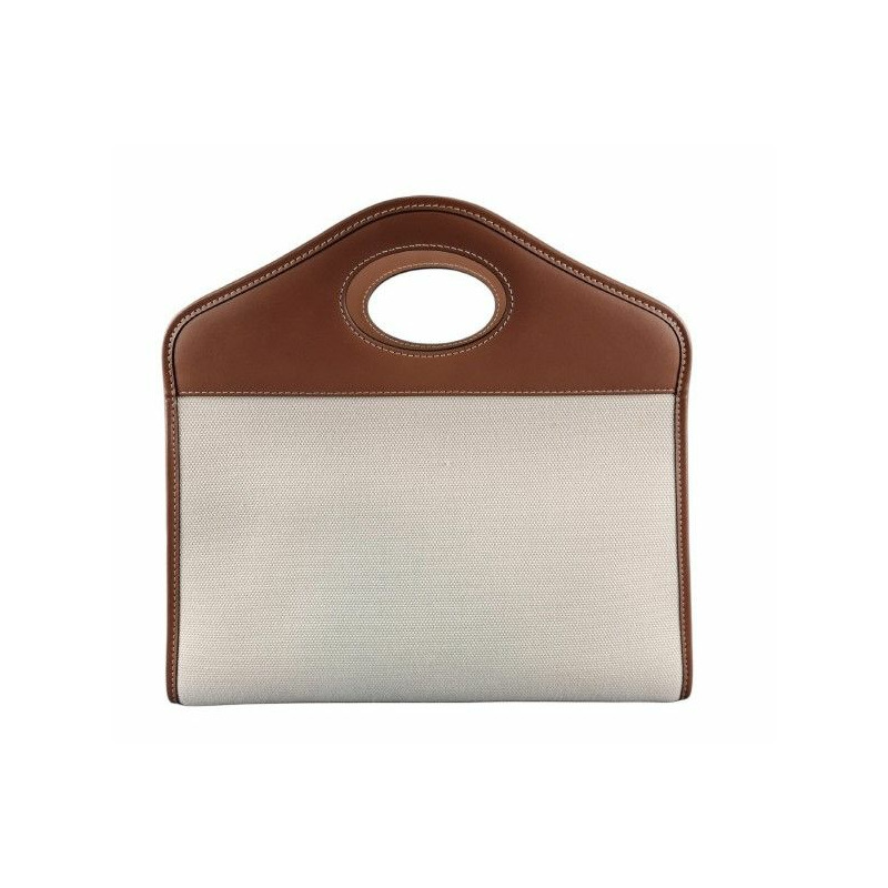 【包稅】BURBERRY 21秋冬雙色帆布手提袋-2