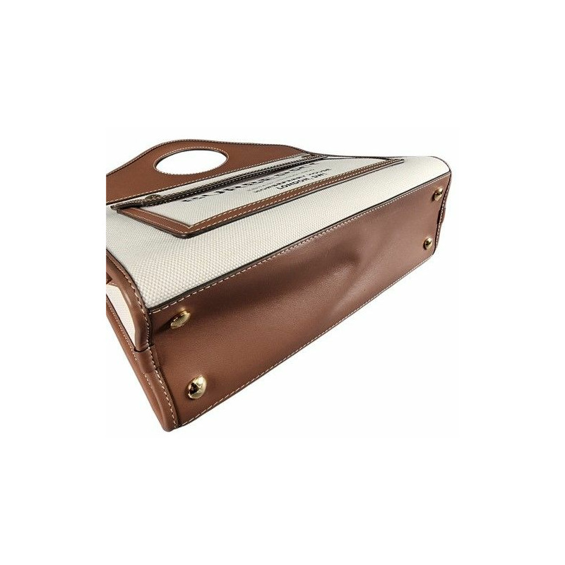 【包稅】BURBERRY 21秋冬雙色帆布手提袋-3