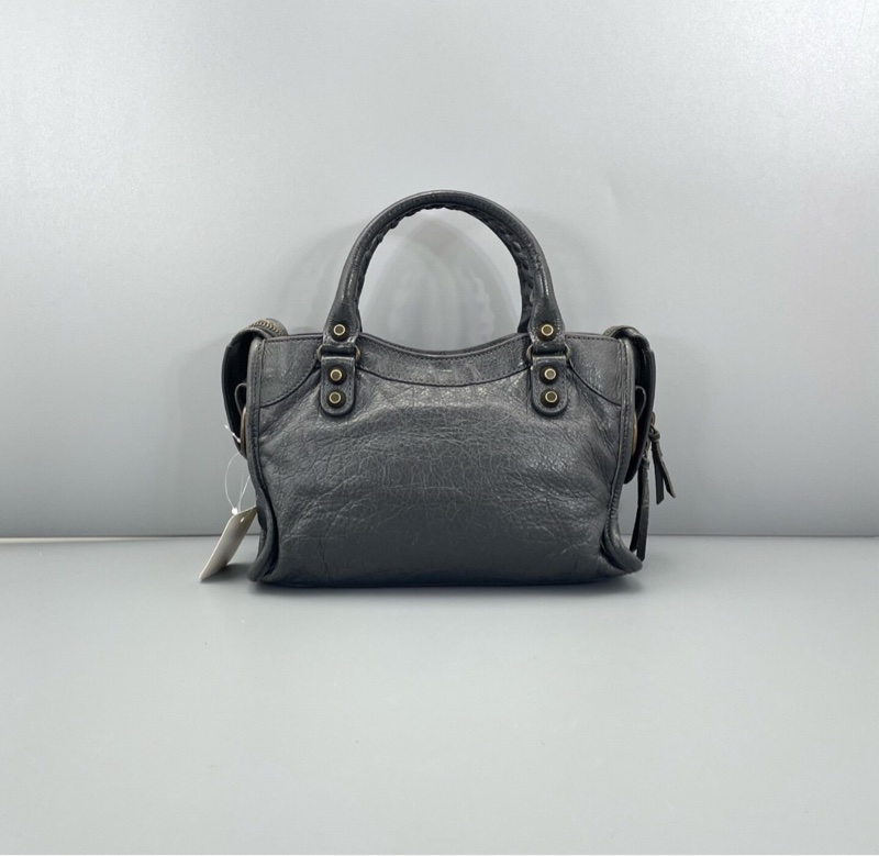 【95%新✨全網最低價】Balenciaga 巴黎世家 Le City機車包mini深灰色 小羊皮 單肩｜斜挎｜手提包-1