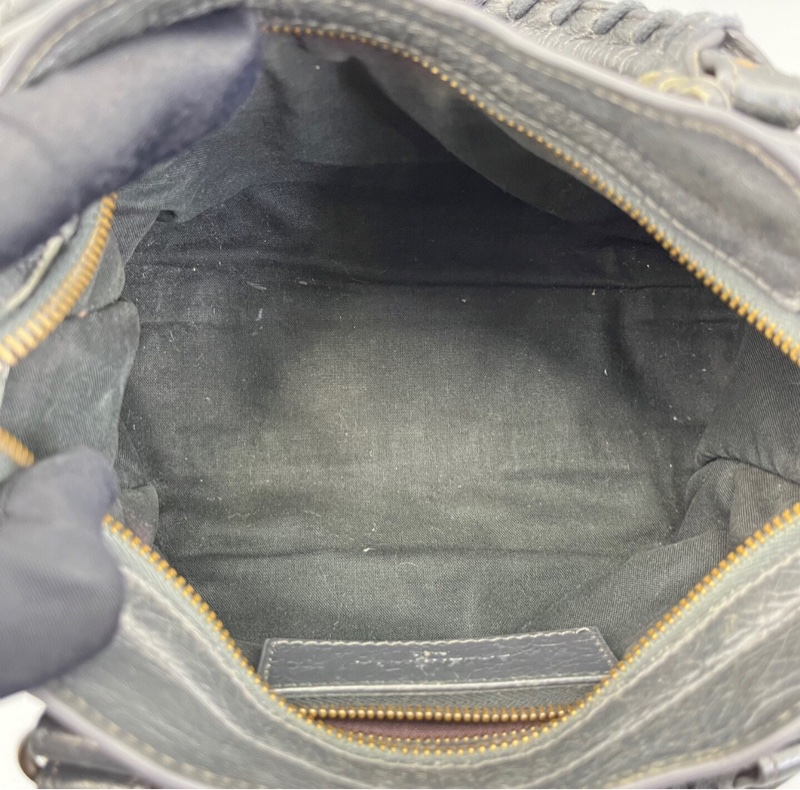 【95%新✨全網最低價】Balenciaga 巴黎世家 Le City機車包mini深灰色 小羊皮 單肩｜斜挎｜手提包-6