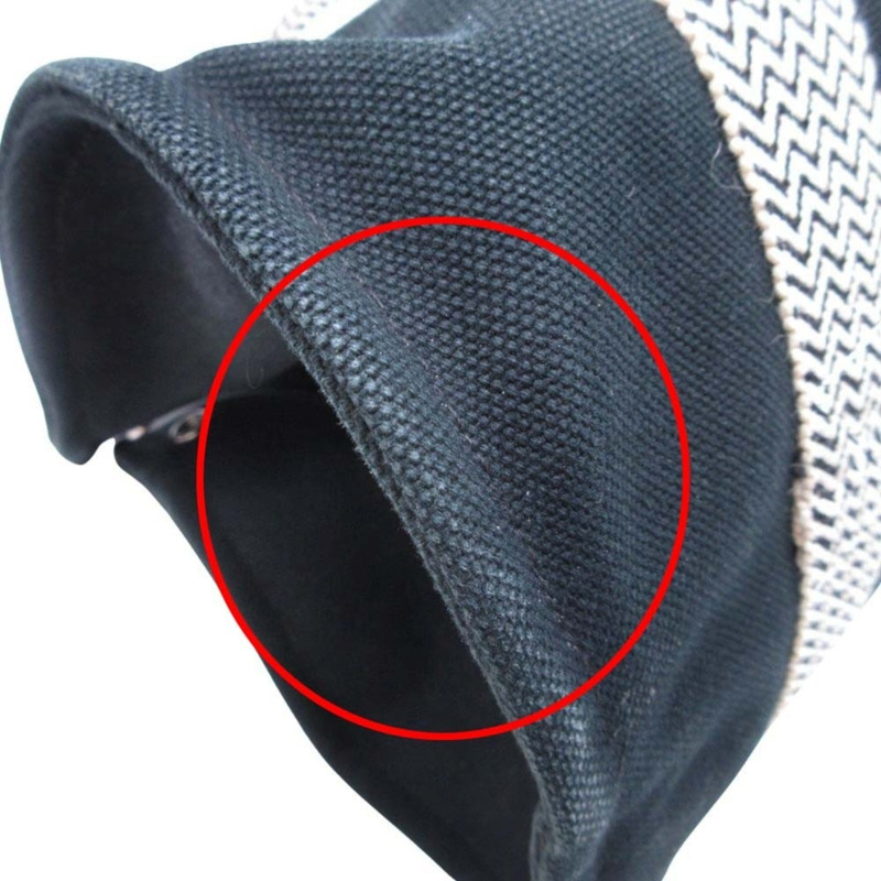 愛馬仕 Cannes PM 手提包，帆佈人字紋，帶小袋，黑色/象牙色，女士款-10