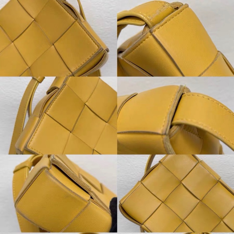 【95%新 ✨ 全網最低價！】BV Cassette 姜黃15格 單肩斜挎包 羊皮 軟軟手感-8