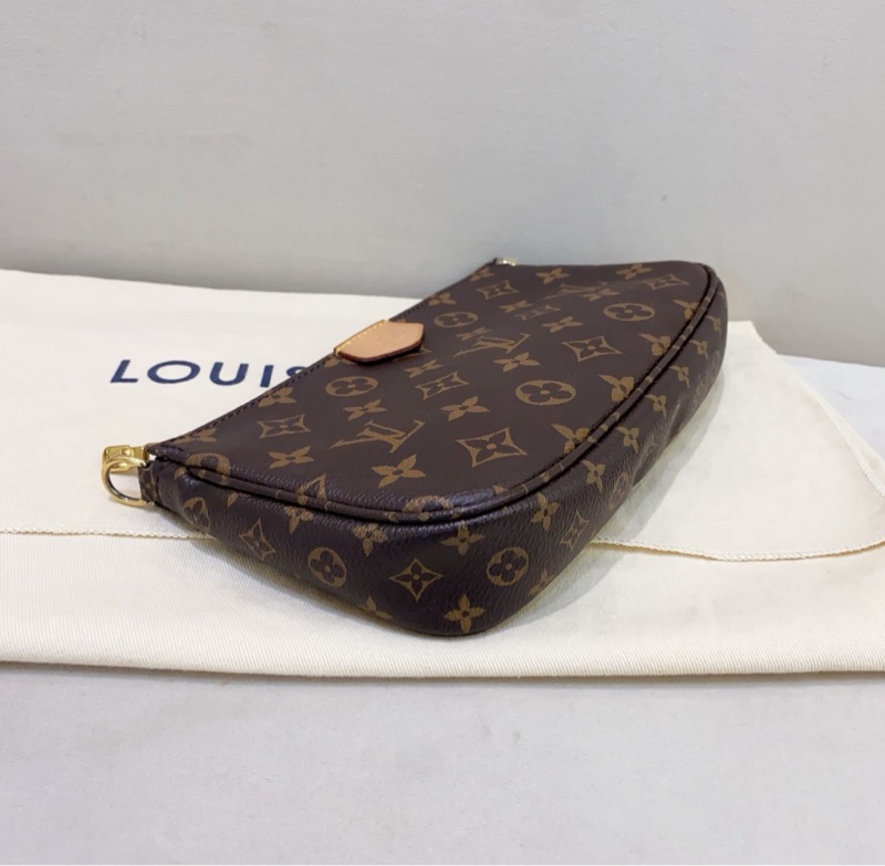 【全網最低價✨92%新✨子包全在】LV Multi Pochette Accessoires 綠色肩帶 鏈條老花五合一組合包-3