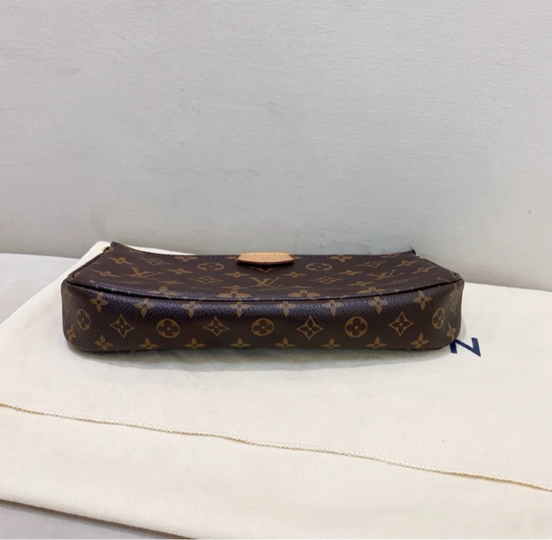 【全網最低價✨92%新✨子包全在】LV Multi Pochette Accessoires 綠色肩帶 鏈條老花五合一組合包-5