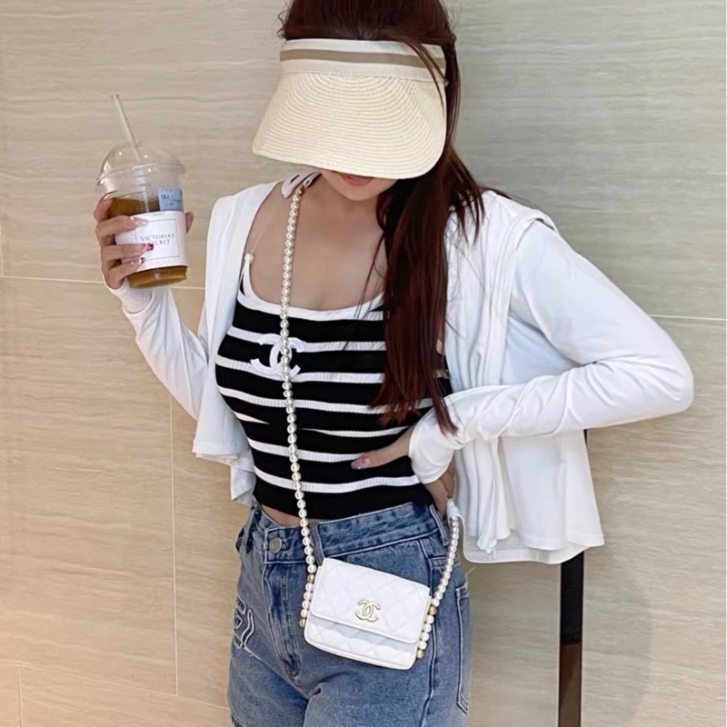 【96%新 ✨ 全網最低價！】Chanel 21s 珍珠mini woc 零錢卡片 斜挎包-2