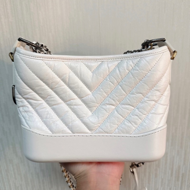 【97新 ✨ 全網最低價！】Chanel 29開 有保卡 流浪包 小號 白色 金扣 白雪公主-3