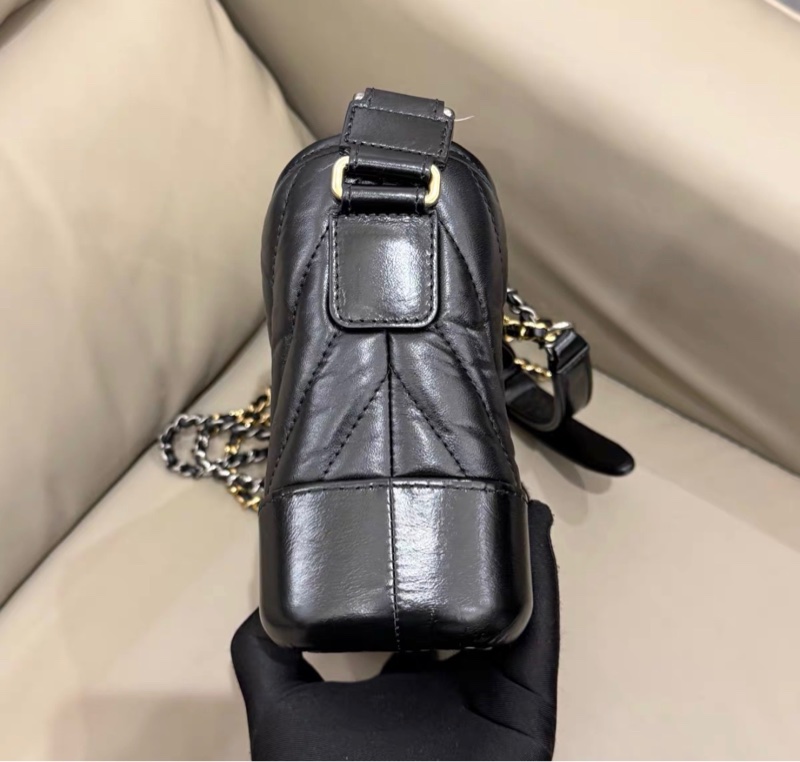 【95新 ✨ 全網最低價！】Chanel 26開有卡 流浪包 山形紋 小號 黑色 金扣-3